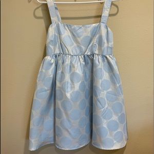 FVR21 Light Blue & Silver Mini Babydoll Party Dress